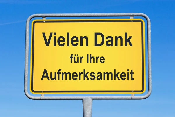 Danke Für Ihre Aufmerksamkeit — Stockfoto