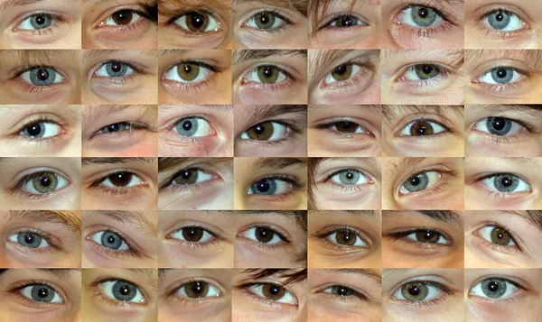 Menschen Augen Sammlung Banner — Stockfoto