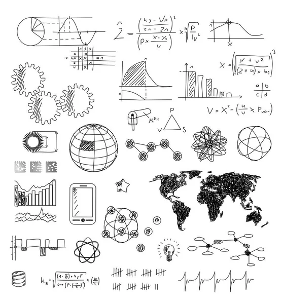 Drawn Elements Technology Ideas Solutions — Stock Photo, Image