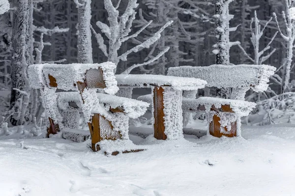 Blick Auf Eine Winterszene — Stockfoto