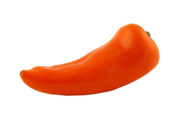 Narancs Mini Paprika Fekvő Elszigetelt — Stock Fotó