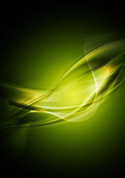 Dark Green Background Abstract Waves Eps Vector Design — Stock Photo, Image