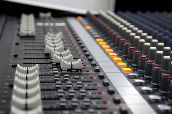 Apparecchiature Multimediali Mixer Audio — Foto Stock
