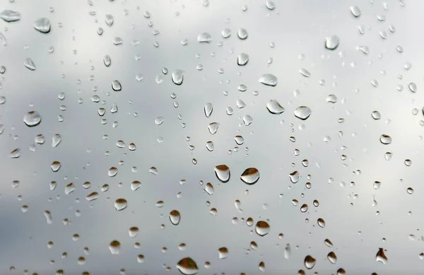 Капли Дождя Окне — стоковое фото