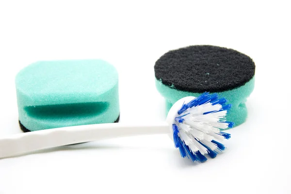Rinse Brush Pot Sponge — Stock Photo, Image