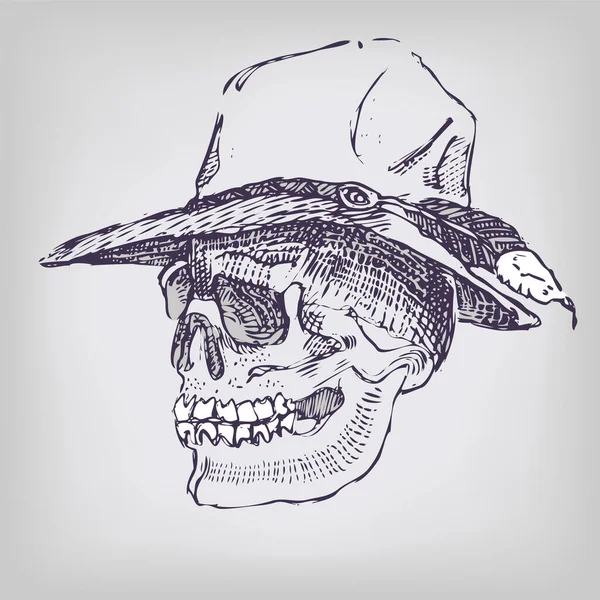 모자로 두개골그리기 — 스톡 사진