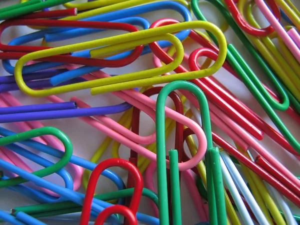 Photograph Plastic Coated Paper Clips — Stock Photo, Image