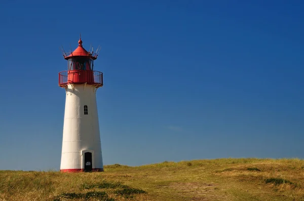 Helgoland Hollanda Nın Kumullarındaki Deniz Feneri — Stok fotoğraf