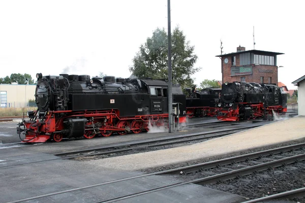 Parní Lokomotiva Harz Úzkokolejné Dráhy — Stock fotografie
