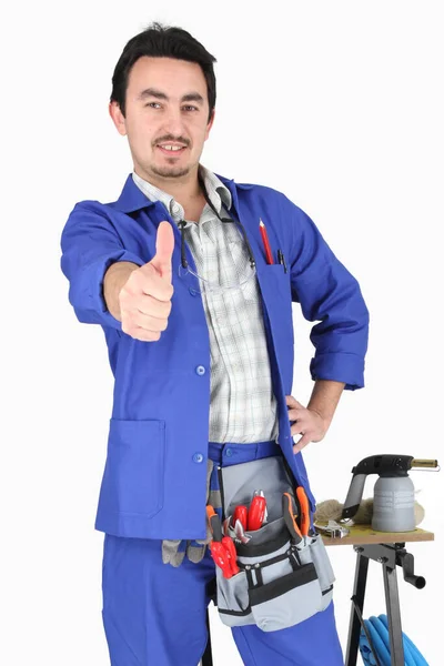 Plumber Thumbs — Stock Photo, Image