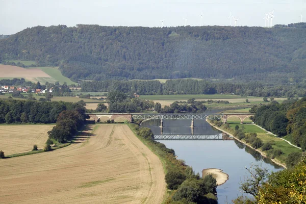 Vista Aerea Del Fiume Estate — Foto Stock