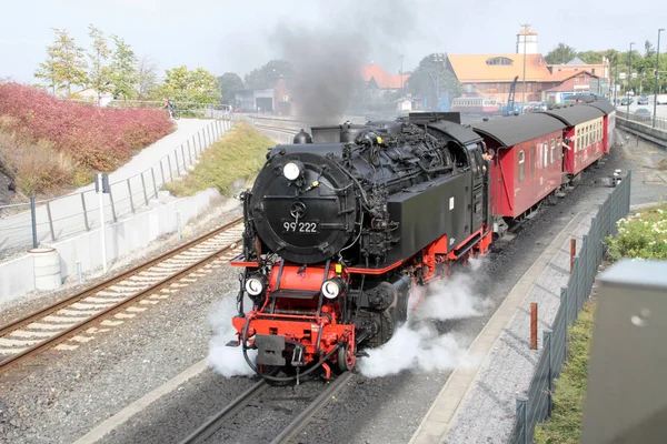 Locomotiva Vapor Das Ferrovias Harz Narrow Gauge — Fotografia de Stock