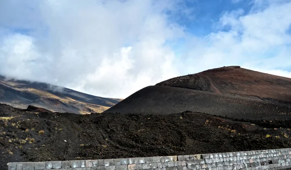 Etna Crateras Antigas Abrigo Sapienza Catania — Fotografia de Stock