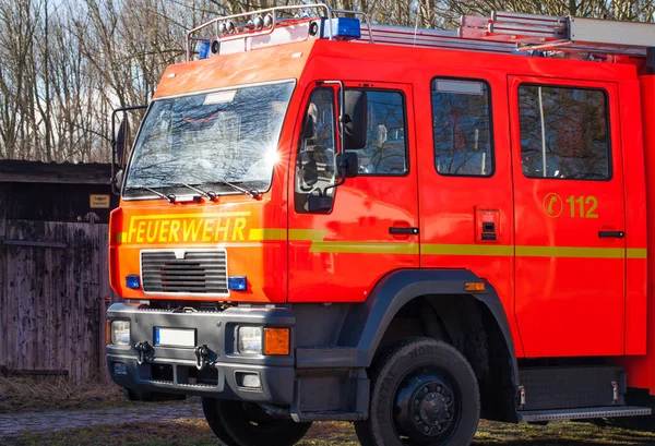 Camion Dei Pompieri Sulla Strada — Foto Stock