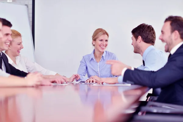 Group Happy Young Business People Meeting Office — Stock Photo, Image