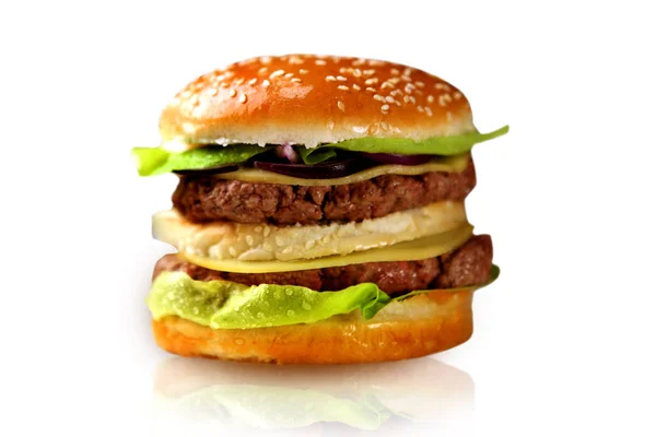 Nahaufnahme Von Leckerem Fast Food — Stockfoto