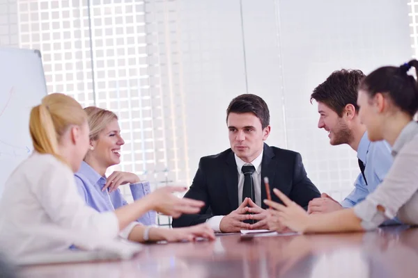 Group Happy Young Business People Meeting Office — Stock Photo, Image