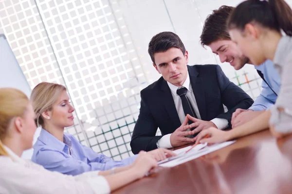 Business People Group Have Video Meeting Conference Office — Stock Photo, Image