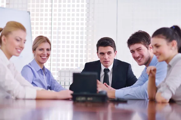 Business People Group Have Video Meeting Conference Office — Stock Photo, Image