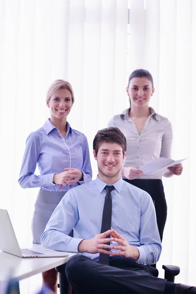 Group Happy Young Business People Meeting Office — Stock Photo, Image