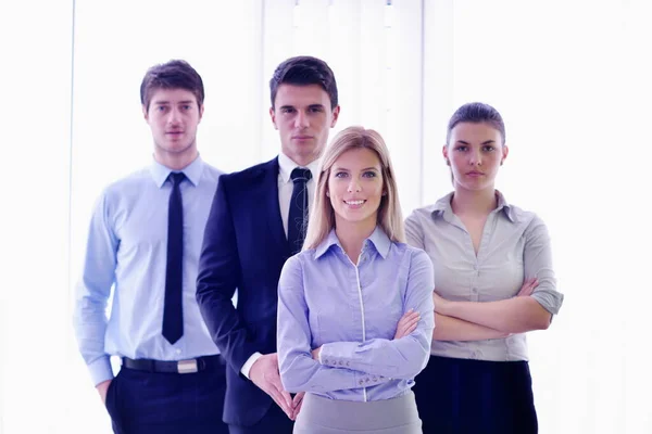 Retrato Grupo Equipe Pessoas Negócios Escritório Brilhante Moderno — Fotografia de Stock