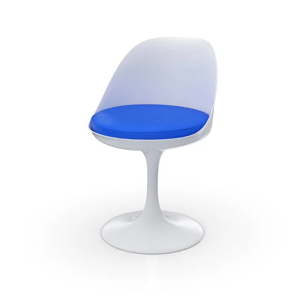 Cadeira Design Retro Azul Branco — Fotografia de Stock