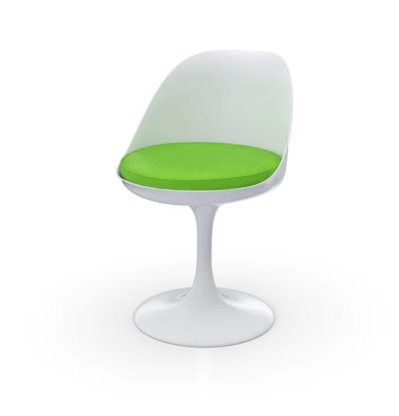 Sedia Dal Design Retrò Bianco Verde — Foto Stock