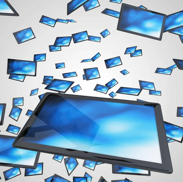 Tablet Swarm Black Blue — Stock Photo, Image