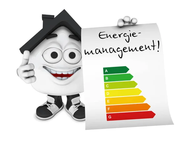 Little House Black Energiemanagementkonzept — Stockfoto