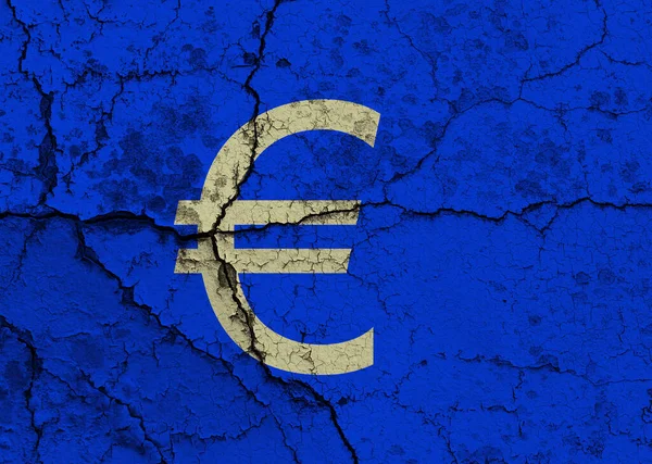Euro Symbol Popraskané Grunge Pozadí — Stock fotografie