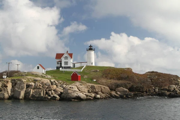 Fotoğraf Neddick Burnu Nubble Maine Deki Deniz Feneri — Stok fotoğraf