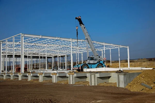 Foto Canteiro Obras Armazém Moderno — Fotografia de Stock