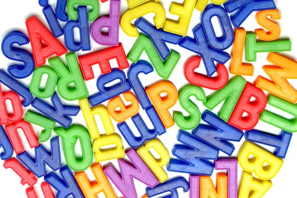 Letras Alfabeto Inglês Caracteres Brinquedo Plástico — Fotografia de Stock