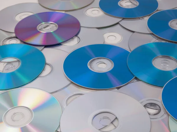 Müzik Video Veri Depolama Için Dvd Bluray Optik Diskler — Stok fotoğraf