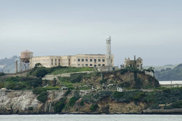 Famosa Prisão Alcatraz Island Baía São Francisco Que Abrigou Capitão — Fotografia de Stock