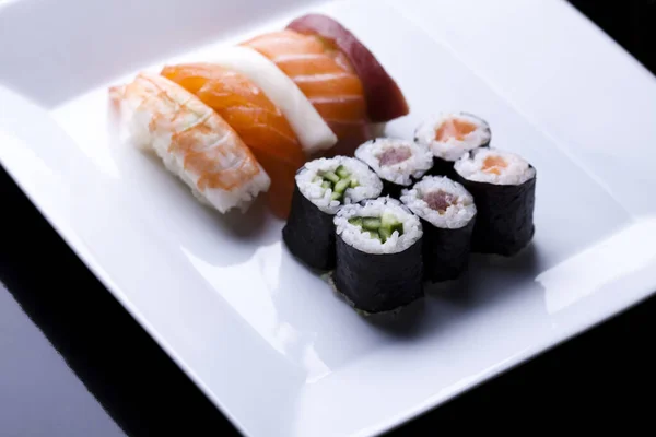 Sushi Ázsiai Tengeri Ételek — Stock Fotó