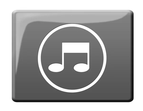 Botão Ícone Botão Música — Fotografia de Stock