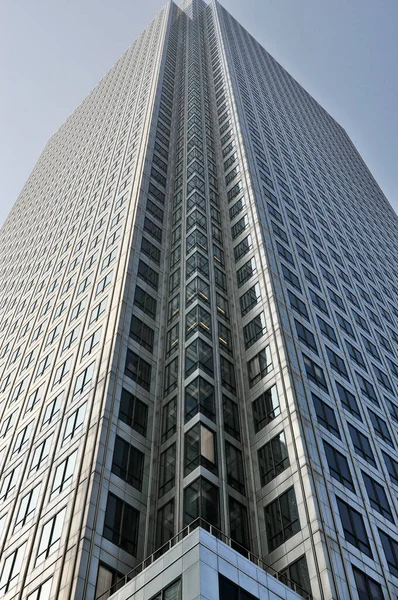 Fragmento Edifícios Skyliline Canary Wharf Docklands Londres — Fotografia de Stock