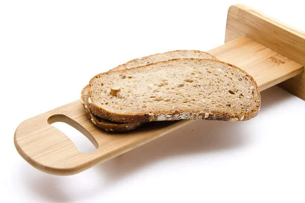 Pane Fresco Sul Supporto Legno — Foto Stock