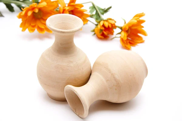 Stone Vase Flowers — Stock Photo, Image