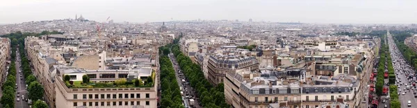 Parijs Panoramisch Uitzicht Stad Van Arc Triomphe — Stockfoto