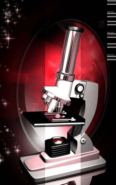 Digital Illustration Microscope Colour Background — ストック写真