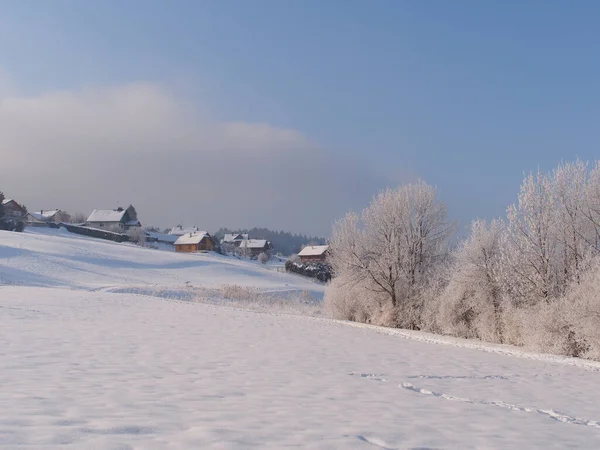 Malbuisson Vesnice Jura Vedle Jezera Saint Point — Stock fotografie