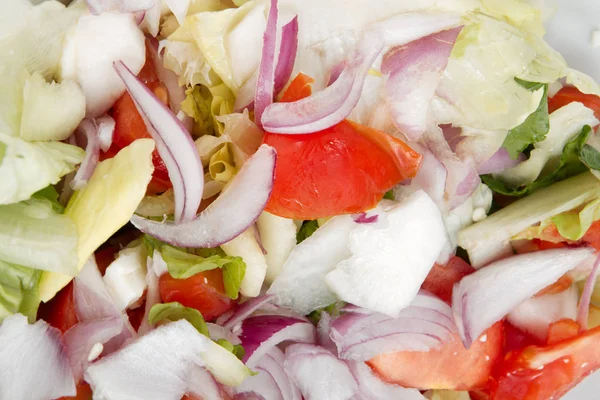 Detalhe Salada Vegetal Uma Tigela — Fotografia de Stock