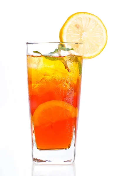 Fresh Cool Ice Lemon Tea Enjoyed Anytime Day — Stock Photo, Image