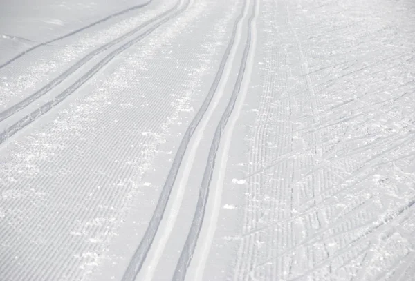 Πίστες Cross Country Στο Χιόνι — Φωτογραφία Αρχείου