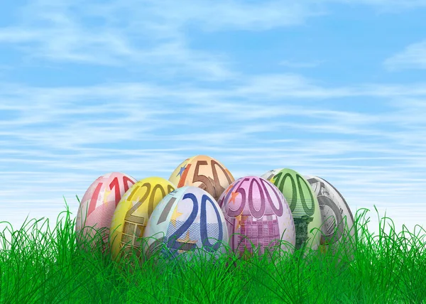 Concepto Colorido Vacaciones Decoraciones Pascua Feliz — Foto de Stock