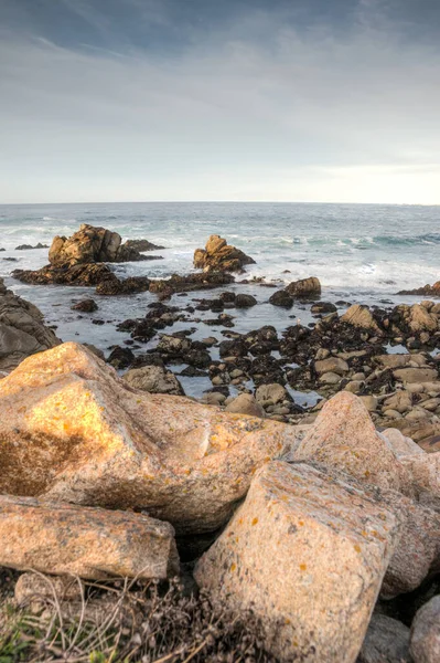 Escénica Costa Rocosa Largo Histórica Mile Drive Pebble Beach California — Foto de Stock