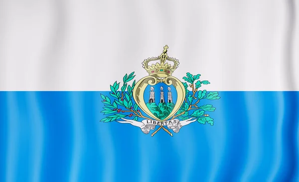 Vlajka San Marina Vlajka Země — Stock fotografie