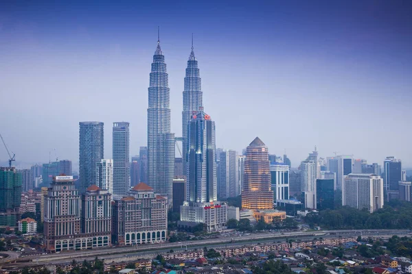 Vista Panorâmica Majestosa Cidade Urbana — Fotografia de Stock